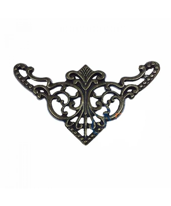 Dekoratif Köşe Süsü, Köşelik - Büyük, 31x55mm, Antik, 100 Adet