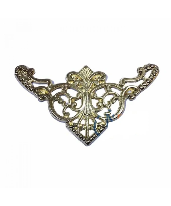 Dekoratif Köşe Süsü, Köşelik - Büyük, 31x55mm, Sarı, 100 Adet