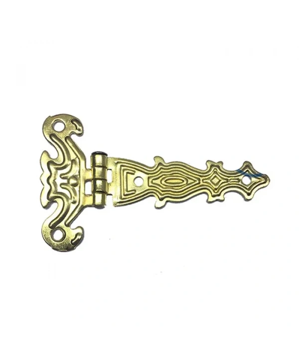 Dekoratif, Sac Tek Kuyruklu Menteşe - 40x68 Mm, Küçük, Sarı, 1 Adet