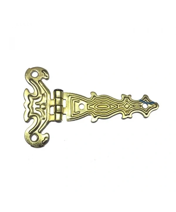 Dekoratif, Sac Tek Kuyruklu Menteşe - 40x68 Mm, Küçük, Sarı, 100 Adet