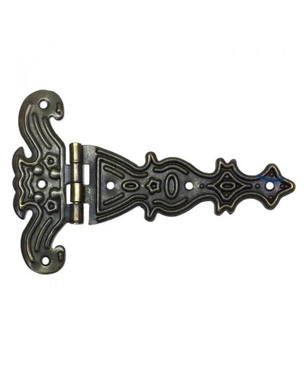 Dekoratif, Sac Tek Kuyruklu Menteşe - 69x102 Mm, Büyük, Antik, 1 Adet