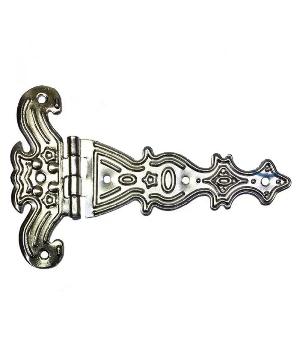 Dekoratif, Sac Tek Kuyruklu Menteşe - 69x102 Mm, Büyük, Nikel, 100 Adet