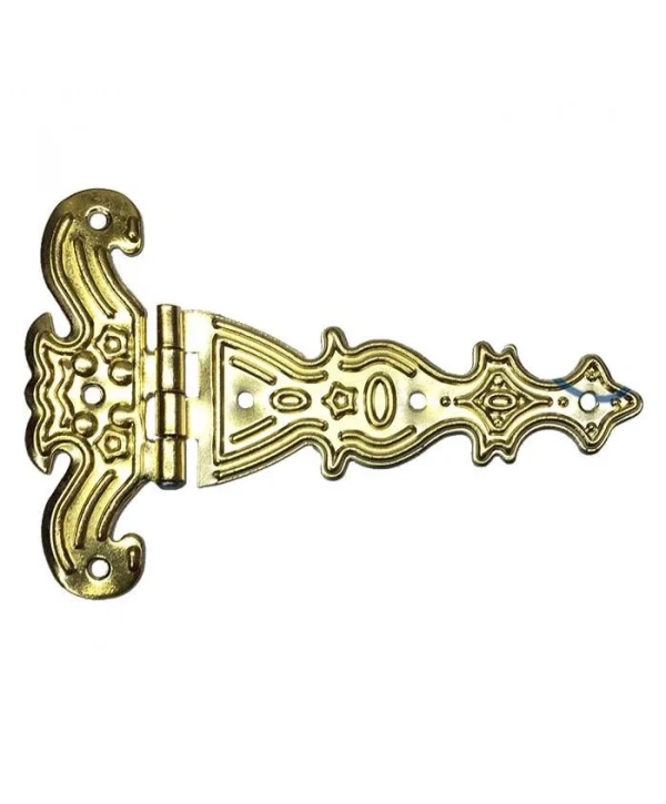 Dekoratif, Sac Tek Kuyruklu Menteşe - 69x102 Mm, Büyük, Sarı, 100 Adet