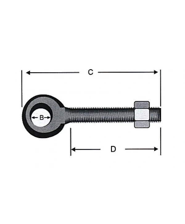 Delikli, Gözlü Civata M8 - 50 Adet