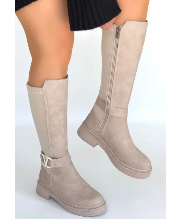 Diona Bej Nubuk Çizme