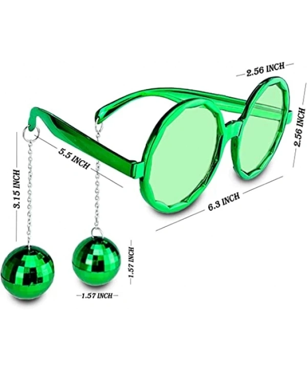 Disko Toplu Küpeli Parti Gözlüğü Yeşil Renk