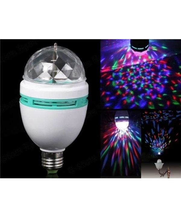 Döner Başlıklı Renkli Disko Ampul Priz Aparatı Hediyeli