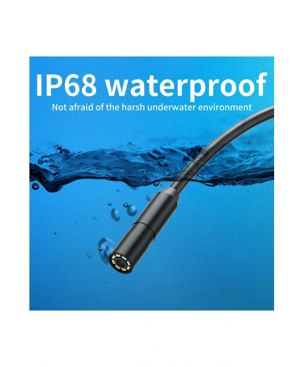 Endoskop Yılan Video Kamera İos Uyumlu Led’li 10 Metre 7 Mm Sert Kablo 2mp Full Hd