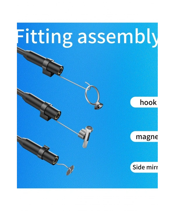 Endoskop Yılan Video Kamera İos Uyumlu Led’li 10 Metre 7 Mm Sert Kablo 2mp Full Hd