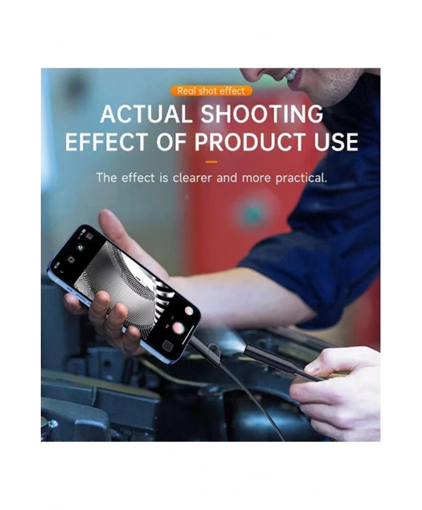 Endoskop Yılan Video Kamera Ios Ve Android Uyumlu Led’li 10 Metre 8 Mm Sert Kablo 2mp