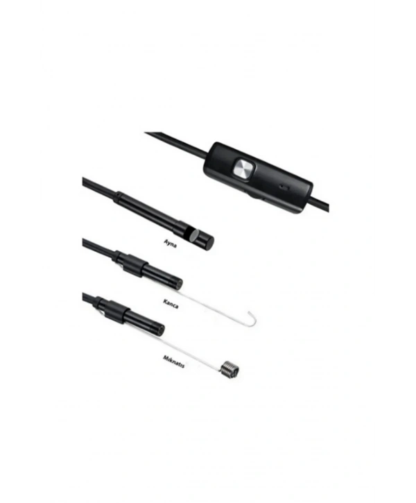 Endoskop Yılan Video Kamera Led’li 5 Metre 7 Mm Sert Kablo Yüksek Kaliteli Stereo