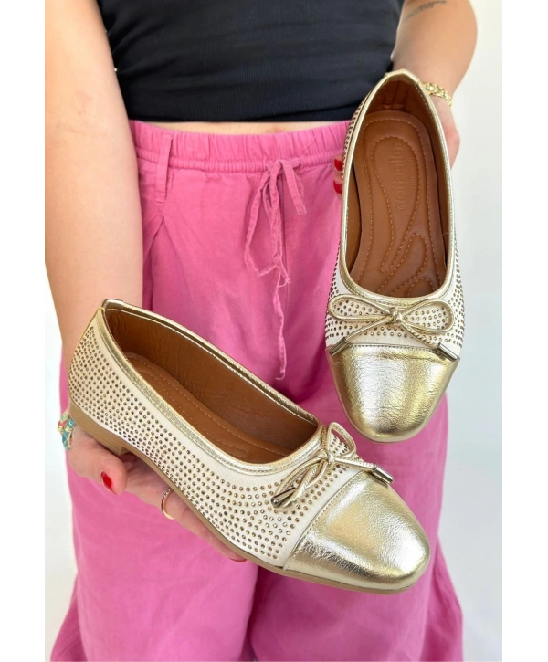 Etya Gold Cilt Babet Ayakkabı