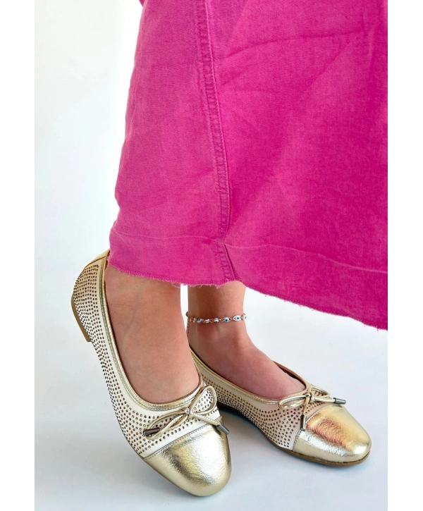 Etya Gold Cilt Babet Ayakkabı