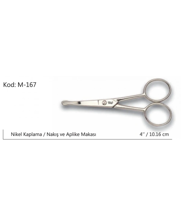 Europe Aplike Ve Nakış Makası Kıvrık Küt Uçlu No:4 10,16 Cm