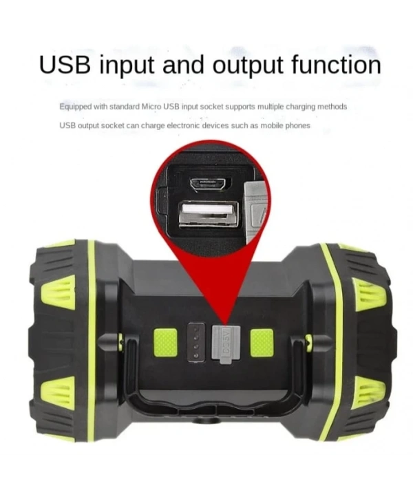 F-262 Yeni Güçlü Çift Taraflı Taşınabilir Spot Ve Işıldak Usb Powerbank Şarjlı Fener
