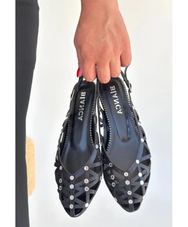 Faty Siyah Cilt Babet Ayakkabı