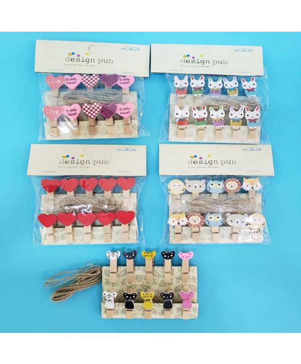 Figürlü İpli Notluk Mandal