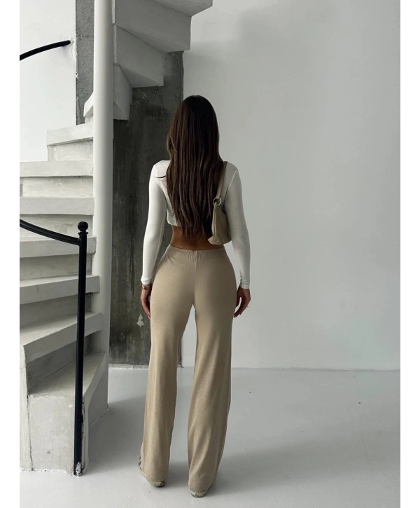 Fit comfort bej salaş pantolon A6011