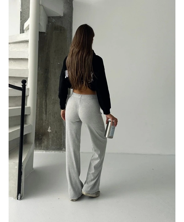 Fit comfort gri salaş pantolon A6011