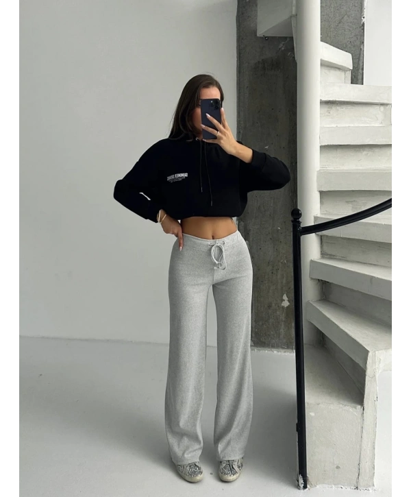 Fit comfort gri salaş pantolon A6011