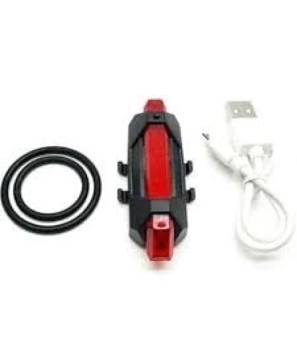 Fonksyonlu Bisiklet Arka Stop Uyarı İkaz Işığı Şarjlı 4 Modlu Lamba