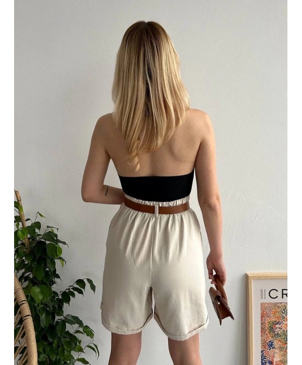 Gabardin kumaş şort