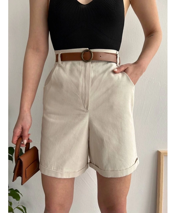 Gabardin kumaş şort