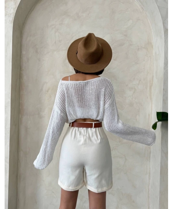 Gabardin kumaş şort