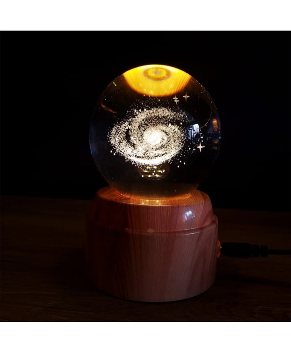 Galaxy Gezegen Tasarımlı Dönen Masa Lambası