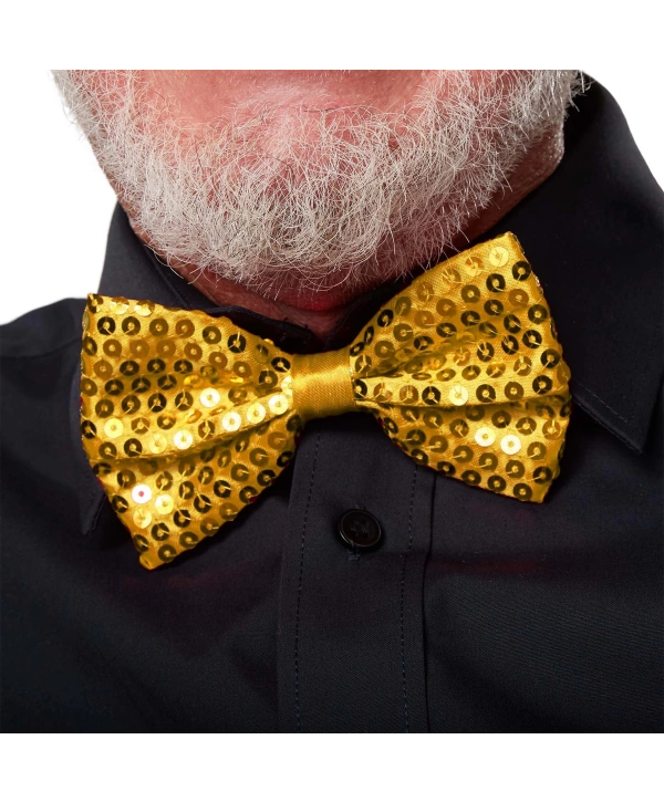 Gece Işıltısı Altın Payetli Pullu Papyon 7x2 Cm