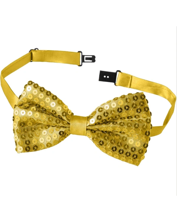 Gece Işıltısı Altın Payetli Pullu Papyon 7x2 Cm