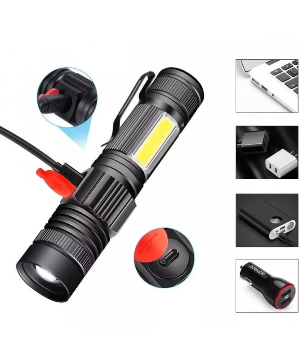 Geniş Açılı P50 Led Şarjlı El Feneri  Wt-601