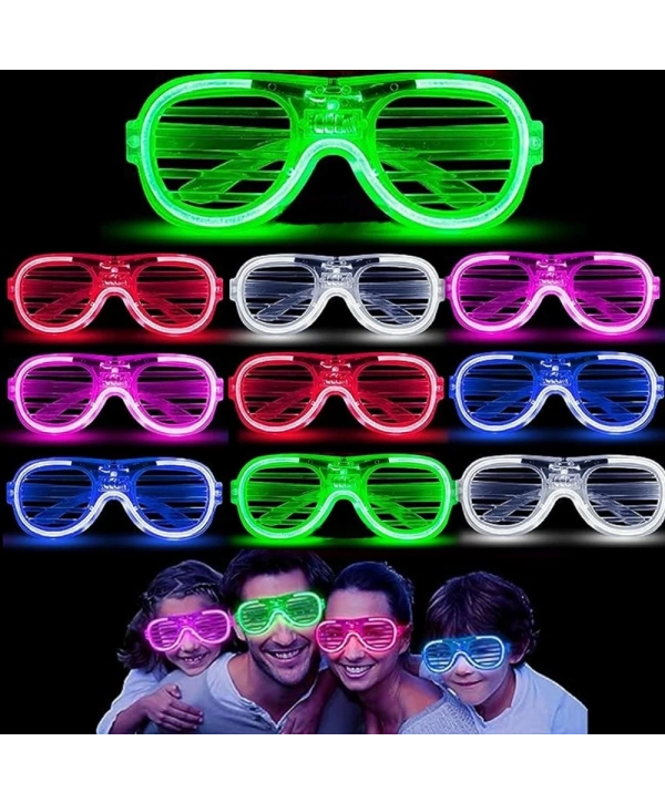 Glow Model 3 Farklı Fonksiyonlu Işıklı Panjur Parti Gözlüğü Karışık Renk 12 Adet