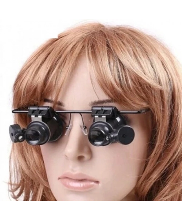 Gözlük Model Çıft Led Aydınlatma ,saat Onarımı Için Harika Büyüteç