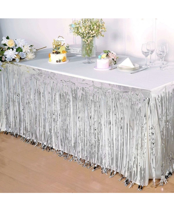 Gümüş Metalize Masa Eteği 275x75 Cm – Kendinden Yapışkanlı