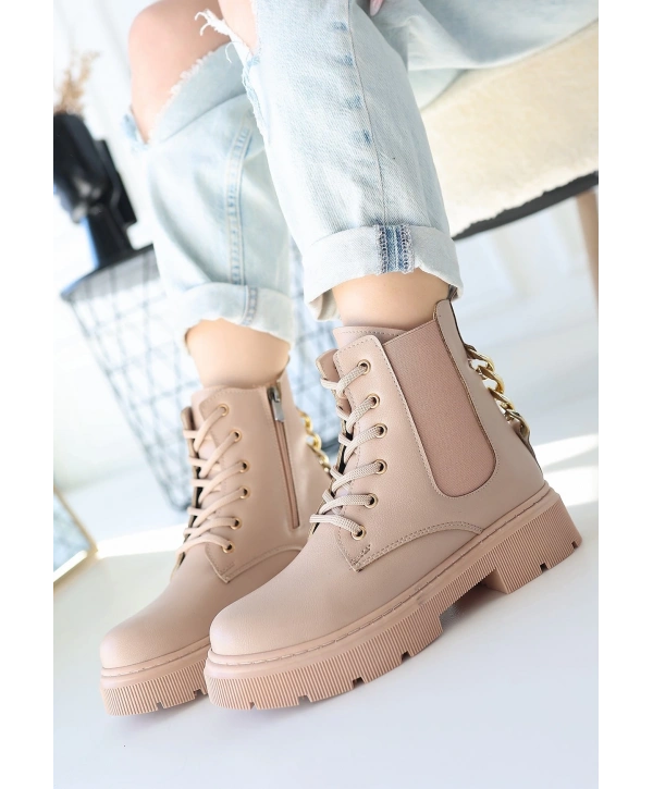 Harte Nude Cilt Bağcıklı Bot