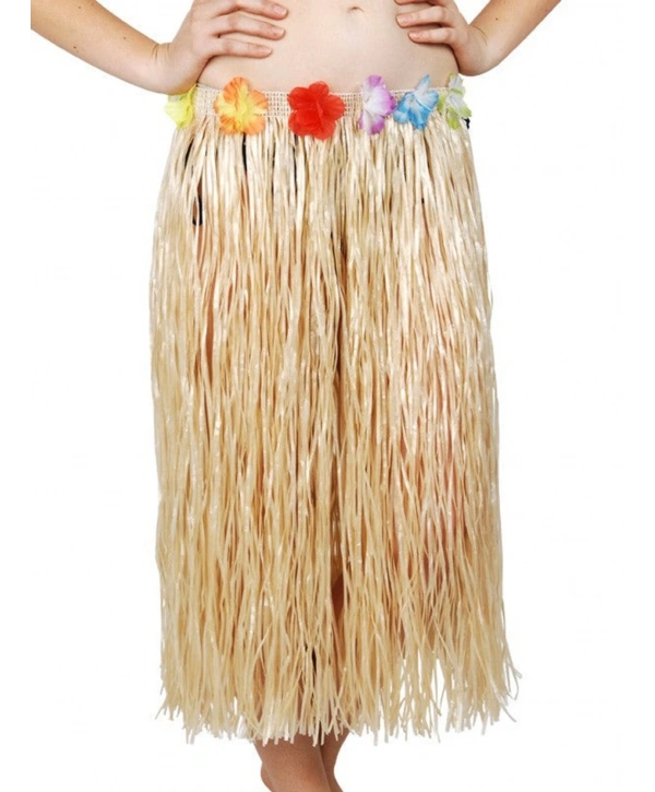 Hawaii Tarzı Hula Eteği – 60 Cm Hasır Naturel Etek