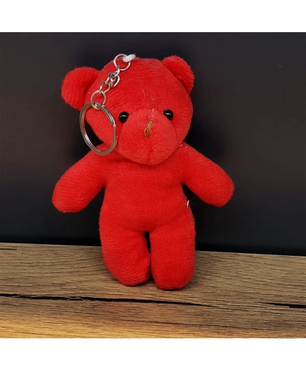 Hediyelik Kırmızı Tüllü Kese Ve Sevimli Ayıcık