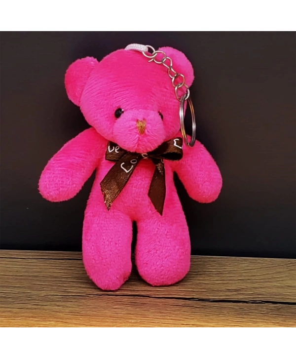 Hediyelik Pembe Tül Kese Ve Ayıcık