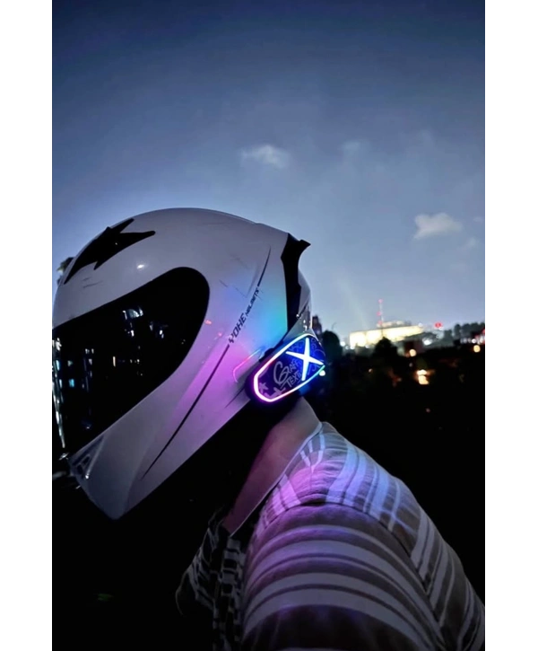 Helmet Graffiti Motor Kask Kulaklık Rgb Modlu Su Geçirmez 6.0 Bluetooth Intercom Yenı Model