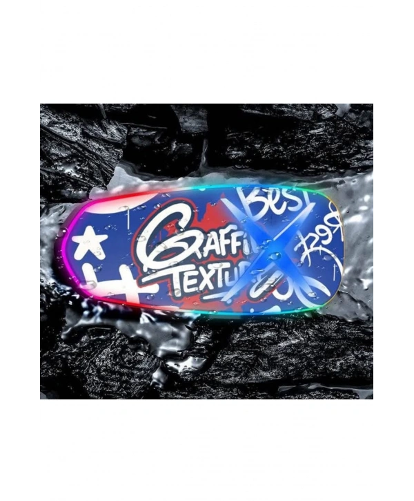 Helmet Graffiti Motor Kask Kulaklık Rgb Modlu Su Geçirmez 6.0 Bluetooth Intercom Yenı Model