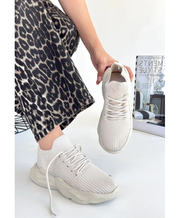 Henta Bej Triko Bağcıklı Spor Ayakkabı