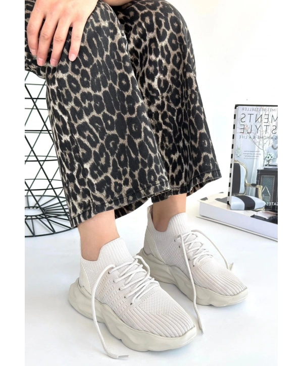 Henta Bej Triko Bağcıklı Spor Ayakkabı