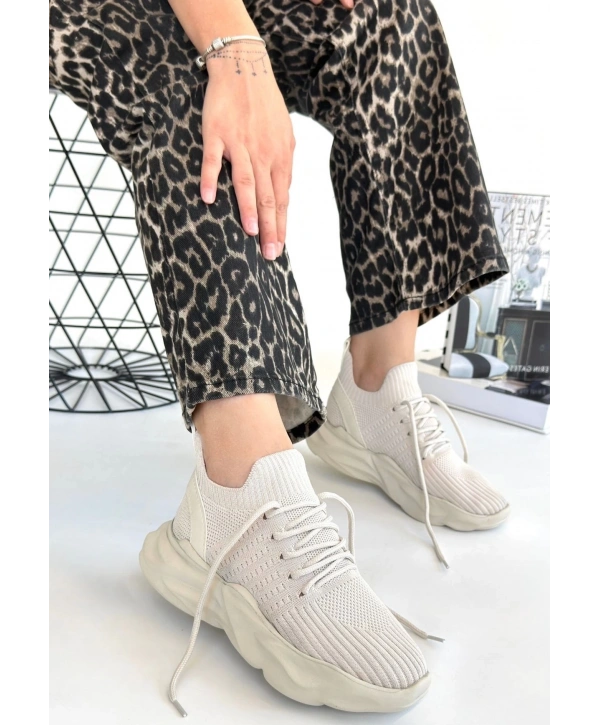 Henta Bej Triko Bağcıklı Spor Ayakkabı