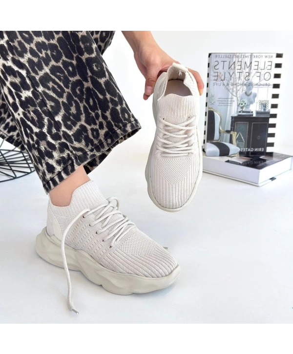 Henta Bej Triko Bağcıklı Spor Ayakkabı