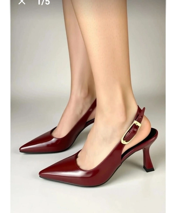 Hies Bordo Rugan Topuklu Ayakkabı