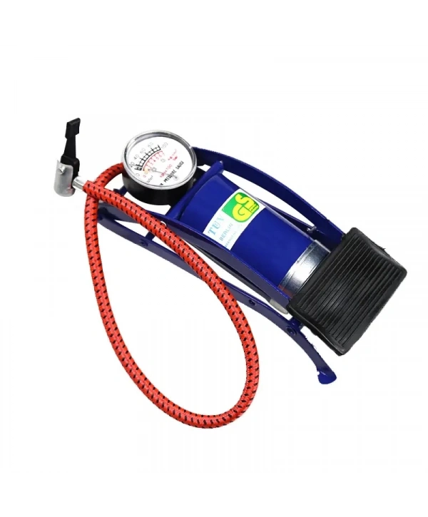 İnce Piston Araç Lastik Şişirme Göstergeli Ayak Pompası