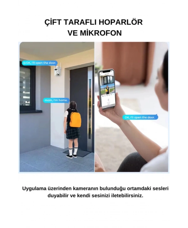 Ip Kamera 2+2 Mp 4mp 1080p Ultra Hd Hareketli Sensör Dış Ortam Ip Kamera Speed Dome Akıllı Ip Çift Kamera