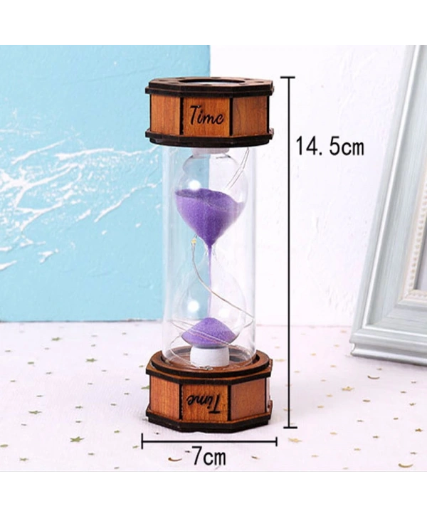 Işikli Dekoratif Ahşap Kum Saati