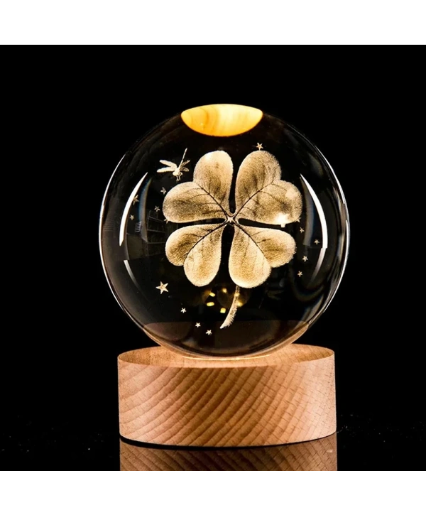 Işıklı Yonca Tasarımlı Cam Küre